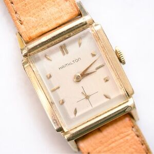 Vintage Hamilton Townsend 1954 Manual Wind Watch 10k Gold Fill Running
